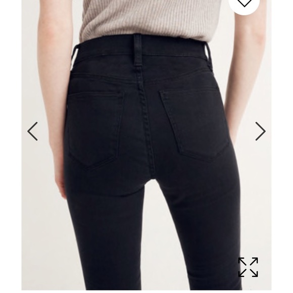 Madewell 9” High Riser Black Skinny Jeans 26 - Picture 2 of 4